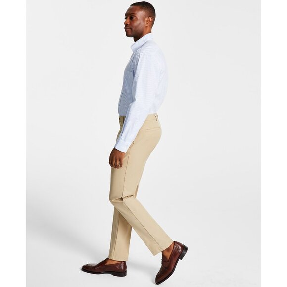 Lauren Ralph Lauren Mens Classic-Fit Cotton Stretch Dress Pants Beige 42x32 B4HP - Picture 3 of 5